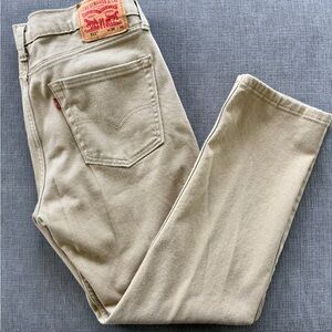Levi's Men's Beige Straight Jeans